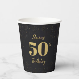 Midnight Gold Milestone Paper cup Papieren Bekers