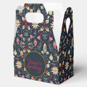 Midnight Gold Ornaments Christmas Pattern Bedankdoosjes (Geopend)