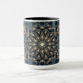 Midnight & Gold Royal Islamic Geometric Mosaic Mok (Midden)