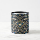Midnight & Gold Royal Islamic Geometric Mosaic Mug Mok (Midden)