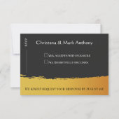 Midnight Gold  RSVP Kaartje (Voorkant)