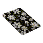 Midnight Golden Snowflakes Glam Magneet (Rechterzijde)