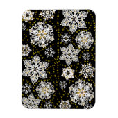 Midnight Golden Snowflakes Glam Magneet (Verticaal)