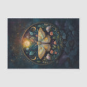 Midnight Gossamer Wings, Moth & Moon Tissuepapier (Voorkant)