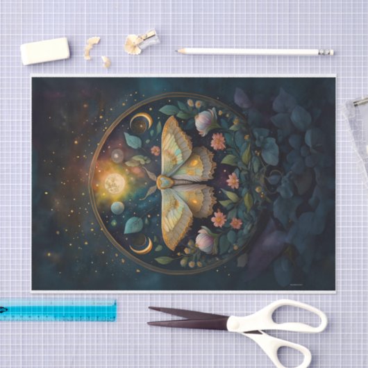 Midnight Gossamer Wings, Moth & Moon Tissuepapier (Craft)