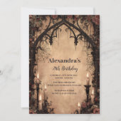 Midnight Gothic Cathedral Birthday Kaart (Voorkant)