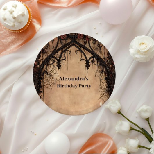 Midnight Gothic Cathedral Birthday Papieren Bordje