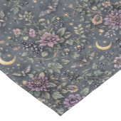 Midnight Gothic Floral Moon Celestial Illustration Korte Tafelloper (Hoek)