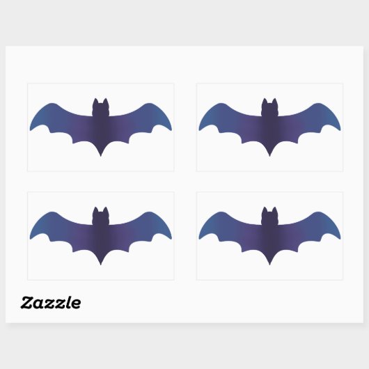 Midnight Gradient Bat-Sticker Rechthoekige Sticker (Vel)