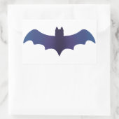 Midnight Gradient Bat-Sticker Rechthoekige Sticker (Tas)