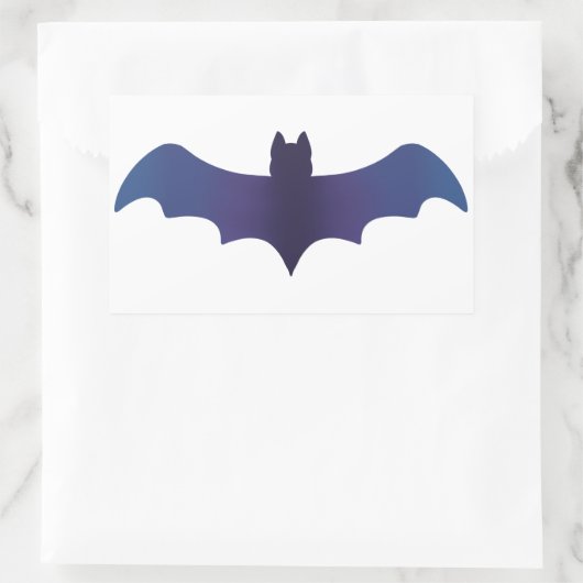 Midnight Gradient Bat-Sticker Rechthoekige Sticker (Tas)