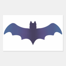 Midnight Gradient Bat-Sticker Rechthoekige Sticker