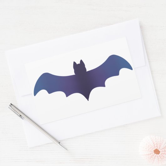 Midnight Gradient Bat-Sticker Rechthoekige Sticker (Envelop)