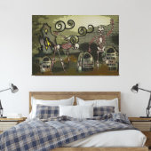 Midnight Graveyard Whimsical Canvas Afdruk (Insitu (Slaapkamer))