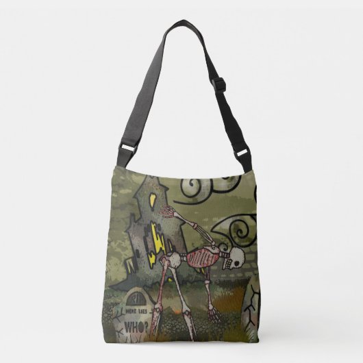 Midnight Graveyard Whimsical Crossbody Tas (Voorkant)
