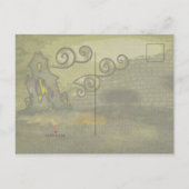 Midnight Graveyard Whimsical HALLOWEEN Aankondigingskaart (Achterkant)