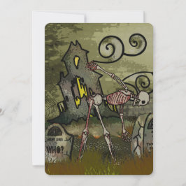 Midnight Graveyard Whimsical HALLOWEEN Kaart
