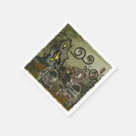 Midnight Graveyard Whimsical HALLOWEEN PARTY Servet