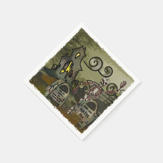 Midnight Graveyard Whimsical HALLOWEEN PARTY Servet (Hoek)