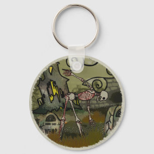 Midnight Graveyard Whimsical Sleutelhanger