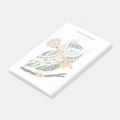 Midnight Great Horned Owl gepersonaliseerd Post-it® Notes (Schuin)