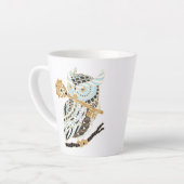 Midnight Great Horned Owl Latte Mok (Linkerhoek)