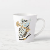 Midnight Great Horned Owl Latte Mok (Rechts)