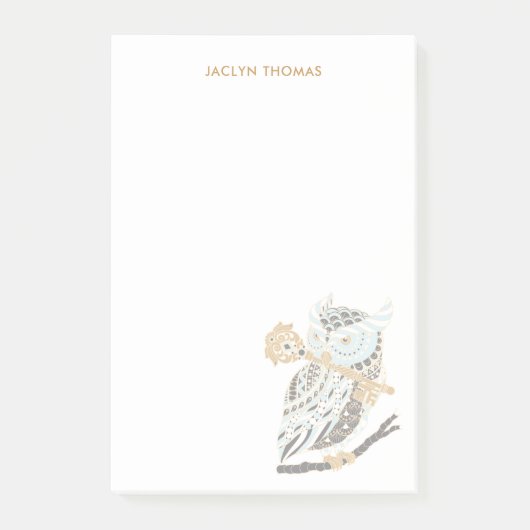 Midnight Great Horned Owl Persoonlijk Post-it® Notes (Voorkant)