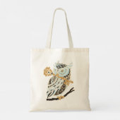 Midnight Great Horned Owl Tote Bag (Achterkant)