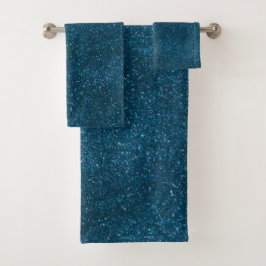Midnight Green Glitter Bad Handdoek