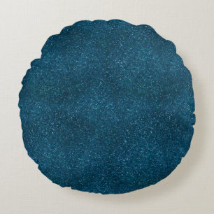 Midnight Green Glitter Rond Kussen