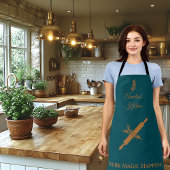 Midnight Green met Koper Rolling Pin en Herb Schort