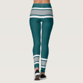 Midnight Groen Zilver Team Jersey Liefde Sport Leggings (Achterkant)