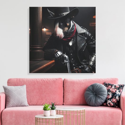 Midnight Guardian: De vogelverschrikker buiten de Canvas Afdruk (Insitu (Woonkamer))