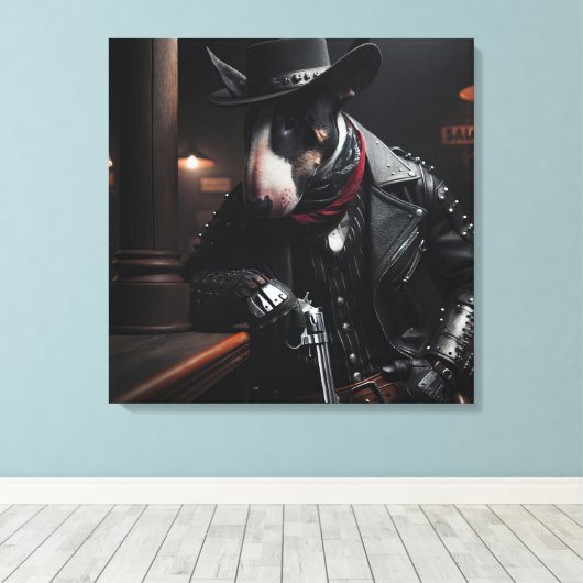 Midnight Guardian: De vogelverschrikker buiten de Canvas Afdruk (Insitu (Houten vloer))