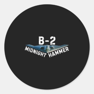 Midnight Hamer B-2 Vliegtuig Donald Trump  Ronde Sticker