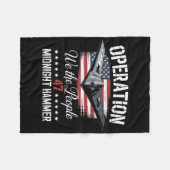Midnight Hammer B-2 Stealth Jet Operatie Middernac Fleece Deken (Voorkant (Horizontaal))