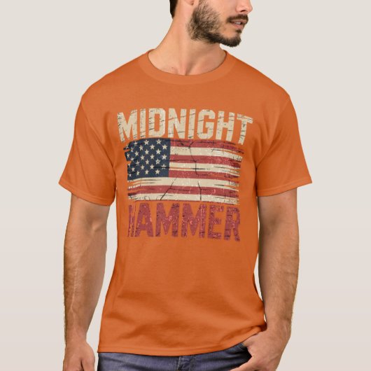 Midnight Hammer B-2 Stealth Jet Vlag Verenigde Sta T-shirt (Voorkant)