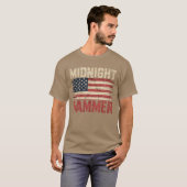 Midnight Hammer B-2 Stealth Jet Vlag Verenigde Sta T-shirt (Voorkant volledig)