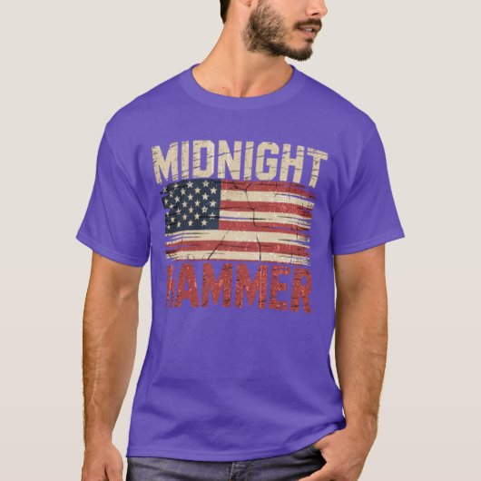 Midnight Hammer B-2 Stealth Jet Vlag Verenigde Sta T-shirt (Voorkant)