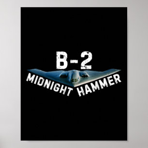 Midnight Hammer B-2 Vliegtuig _ Donald Trump Poster