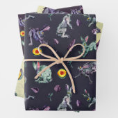 Midnight Hare Magic Wrapping Paper Set (In situ)