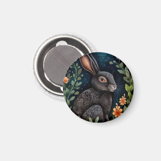 Midnight Hare Magnet (Voorkant / Achterkant)