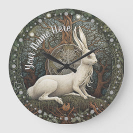 Midnight Hare Natuur Boho Grote Klok