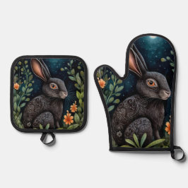 Midnight Hare Ovenwant & Pannenlap Set