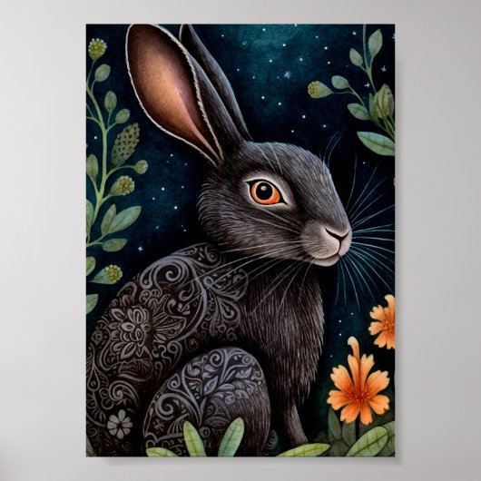 Midnight Hare Poster (Voorkant)