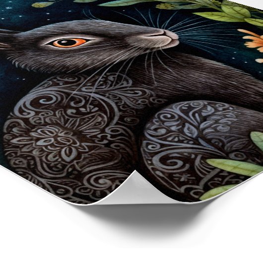 Midnight Hare Poster (Hoek)