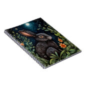 Midnight Hare Spiral Photo Notitieboek (Rechterzijde)