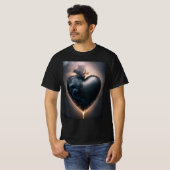 Midnight Heart Mannen T-shirt| T-shirt (Voorkant volledig)