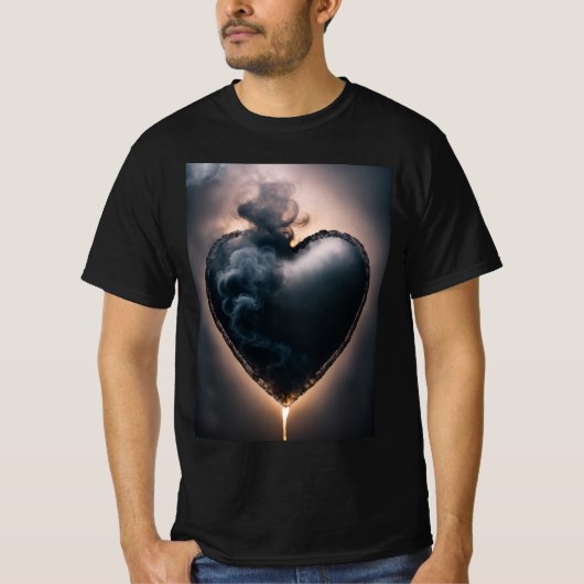 Midnight Heart Mannen T-shirt| T-shirt (Voorkant)
